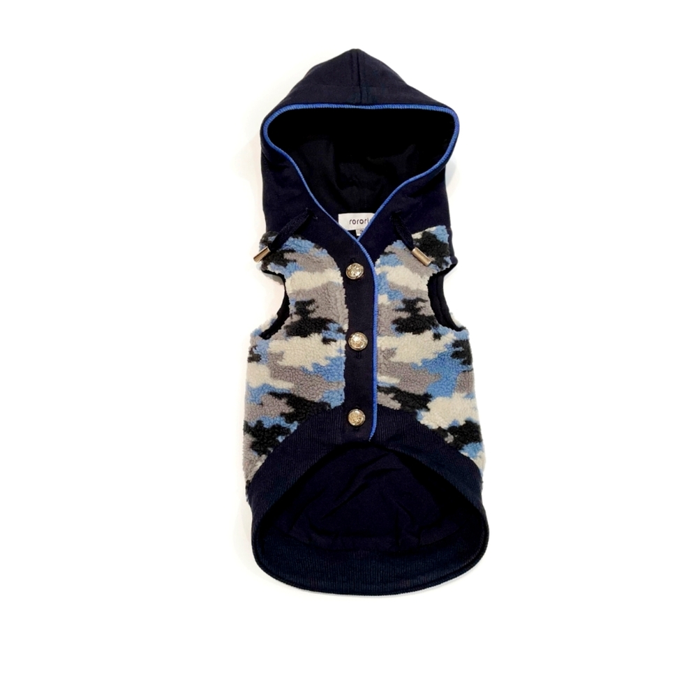 Puppy Dog hoodie/jacket/ Blue Camouflage/